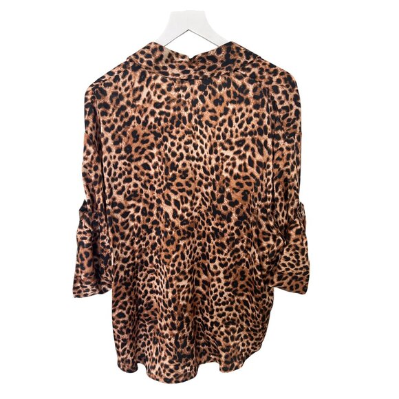 Zara Animal Print Oversized Button-Down Shirt - Picture 5 of 5